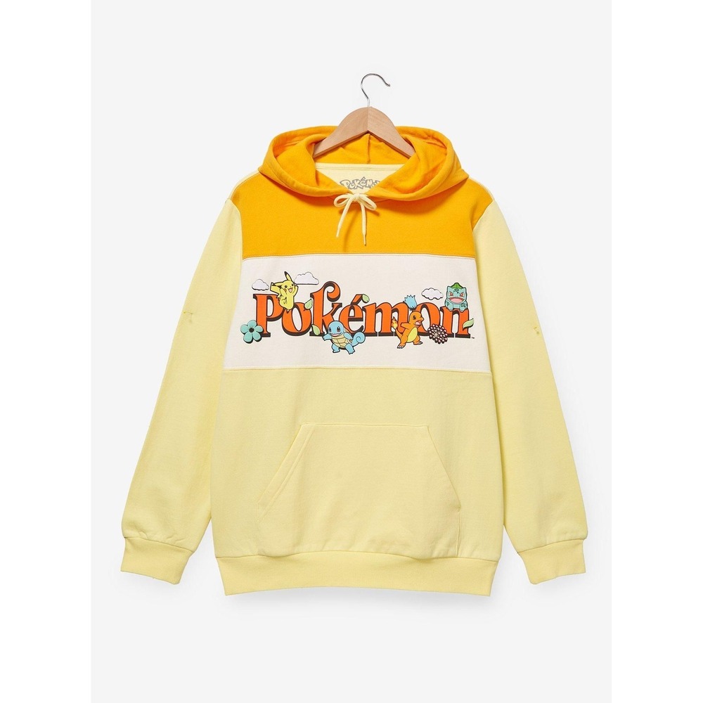 Pokémon Group Portrait Color Blocked Hoodie, Sz XL
